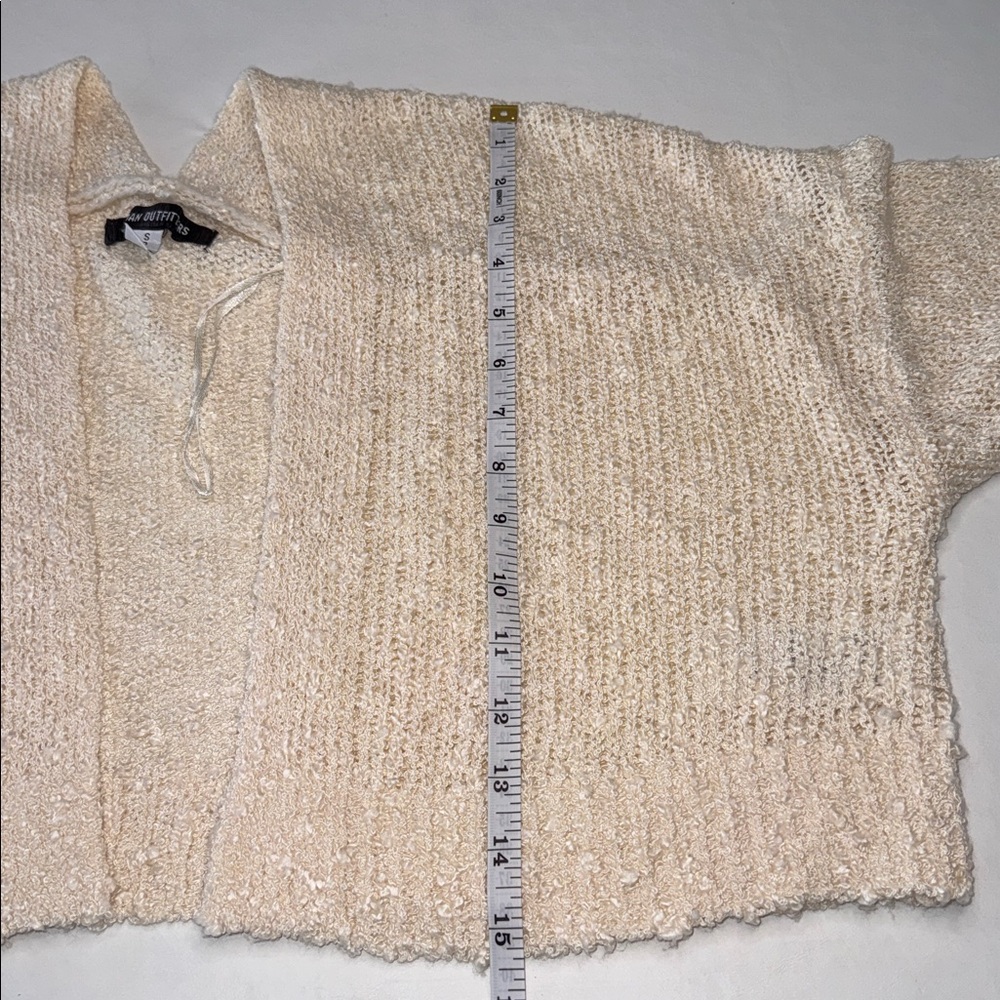 Urban Outfitters Oversized Cropped Open Front Cardigan, Size Small - Picture 4 of 7